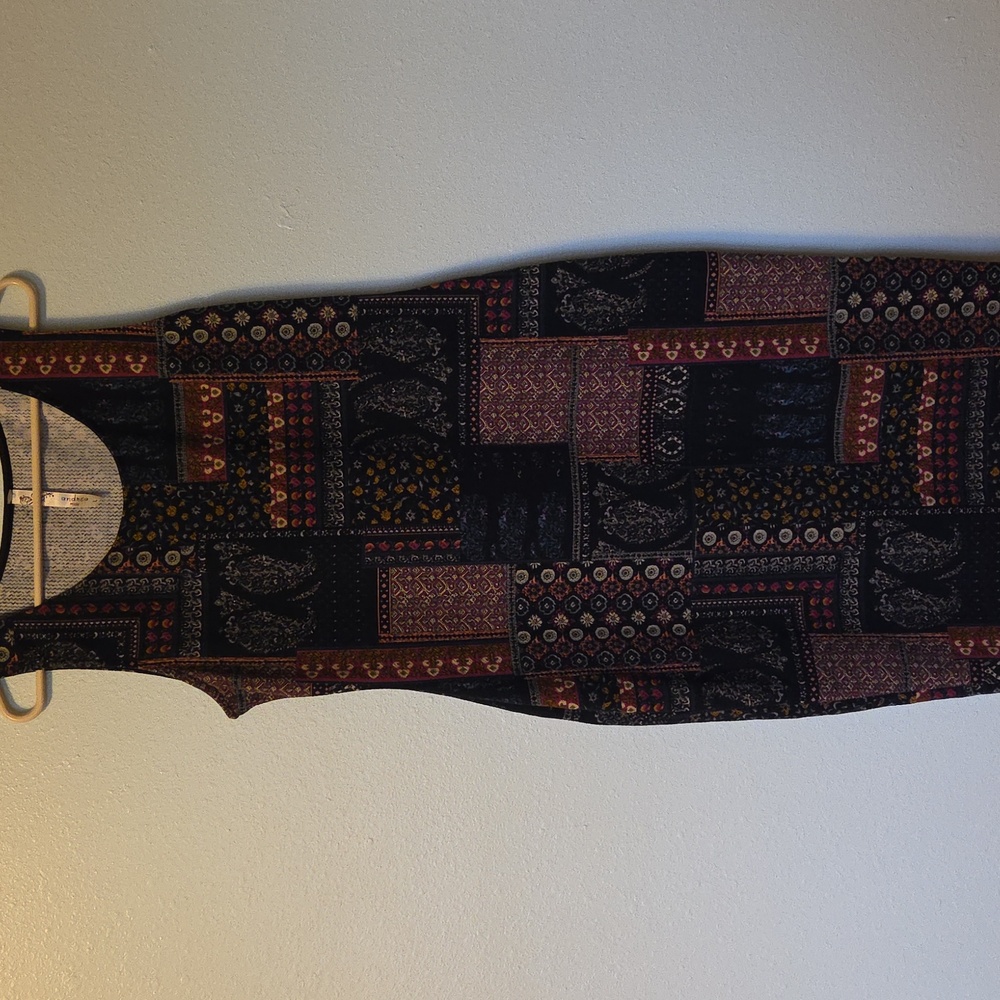 Patchwork Sleeveless Dress. Size Large.